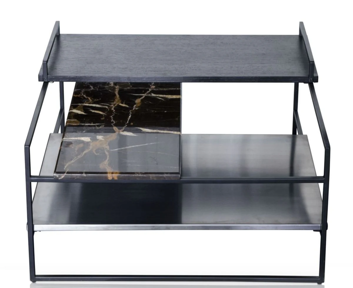 Luxury coffee table black 60 x 60 x H. 36.5 cm - designer living room table