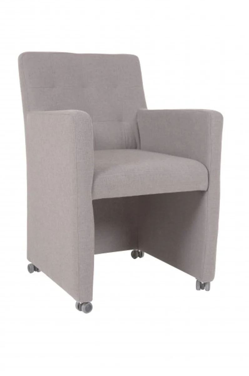 Designer dining room chair / armchair ModEF 319 gray - hotel furnishings - rollable