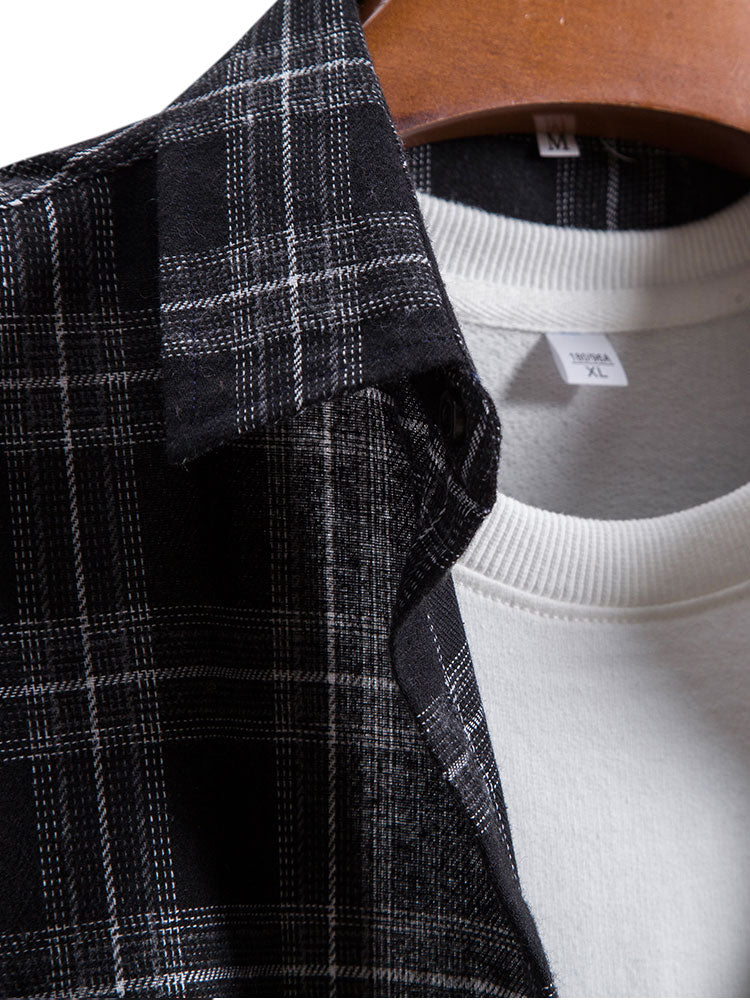 Plaid Button Up Shirt With Pocket