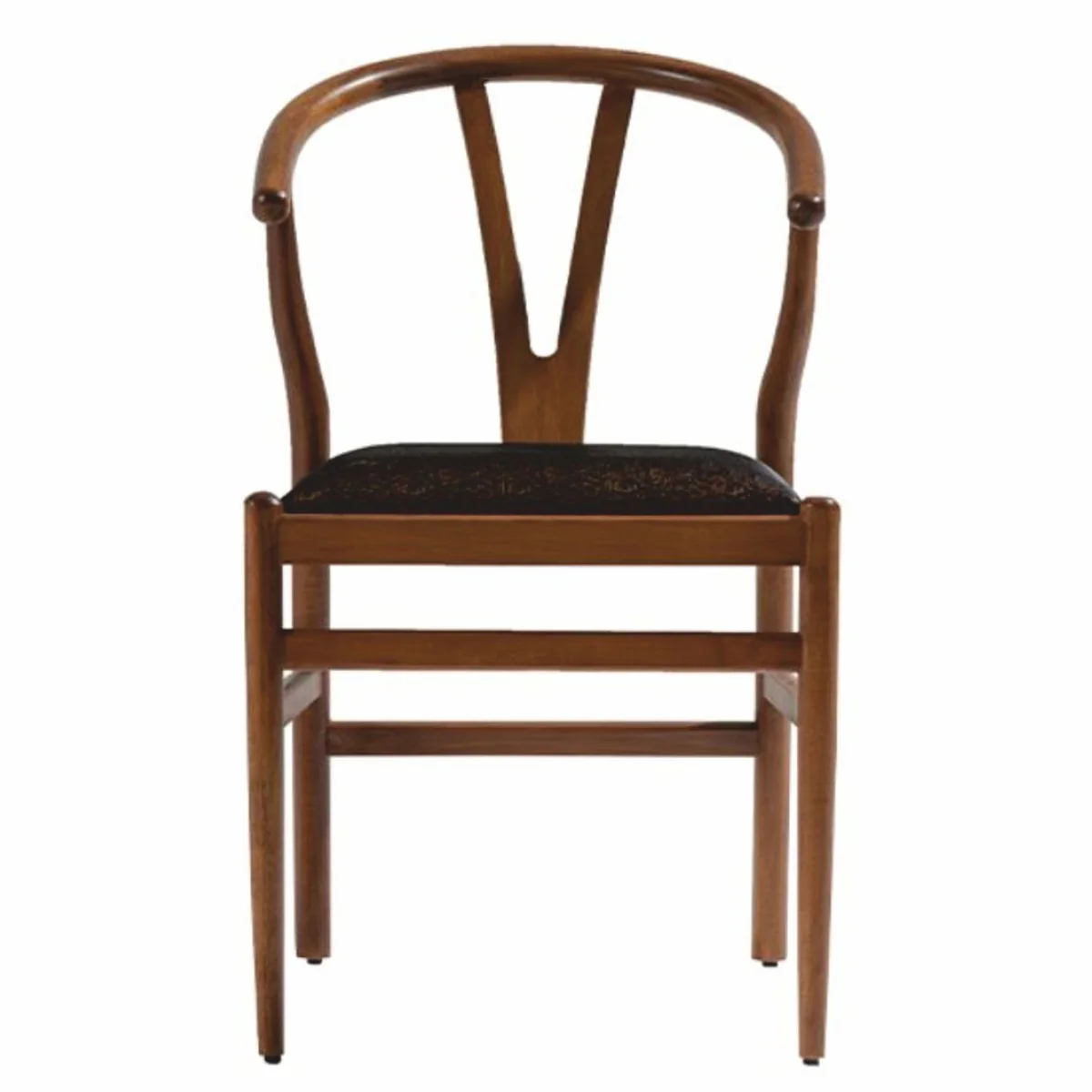 Luxury dining room chair with armrests brown / black H. 86 cm