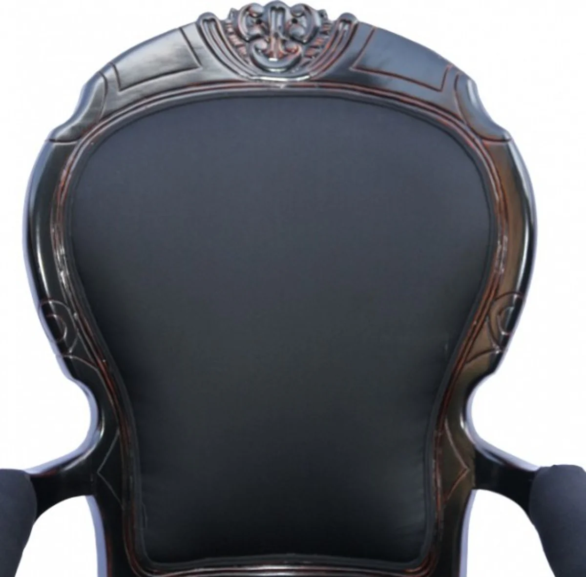 Baroque armchair Louis XIV Superior Black from France