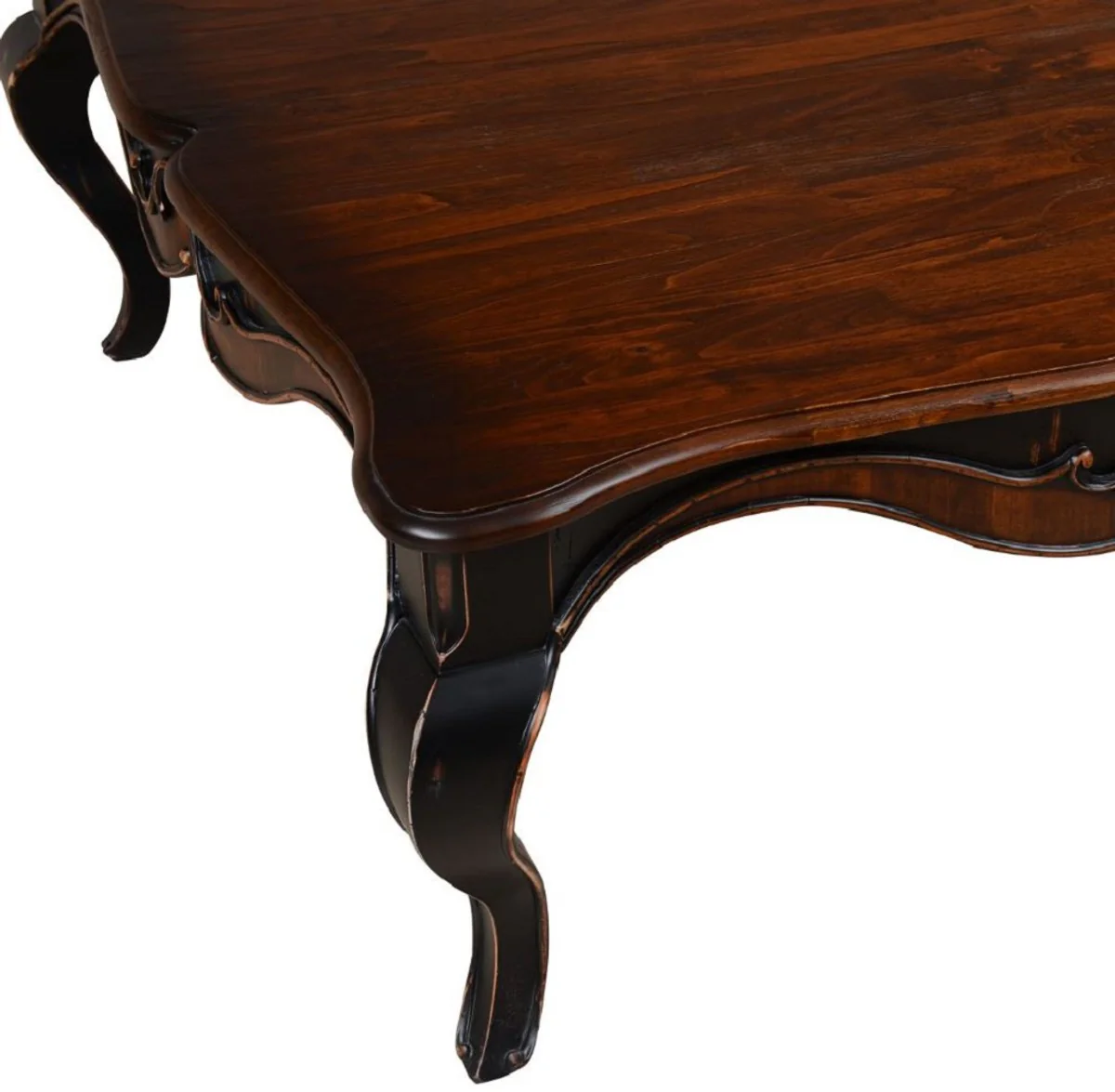 Luxury baroque coffee table brown / antique black 110 x 110 x H. 45 cm - Magnificent living room table in baroque style - baroque style living room furniture - baroque furnishings - baroque furniture