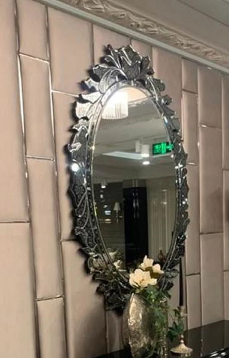 Luxury Art Deco wall mirror 60 x H. 120 cm - Magnificent oval mirror - Luxury Art Deco furniture