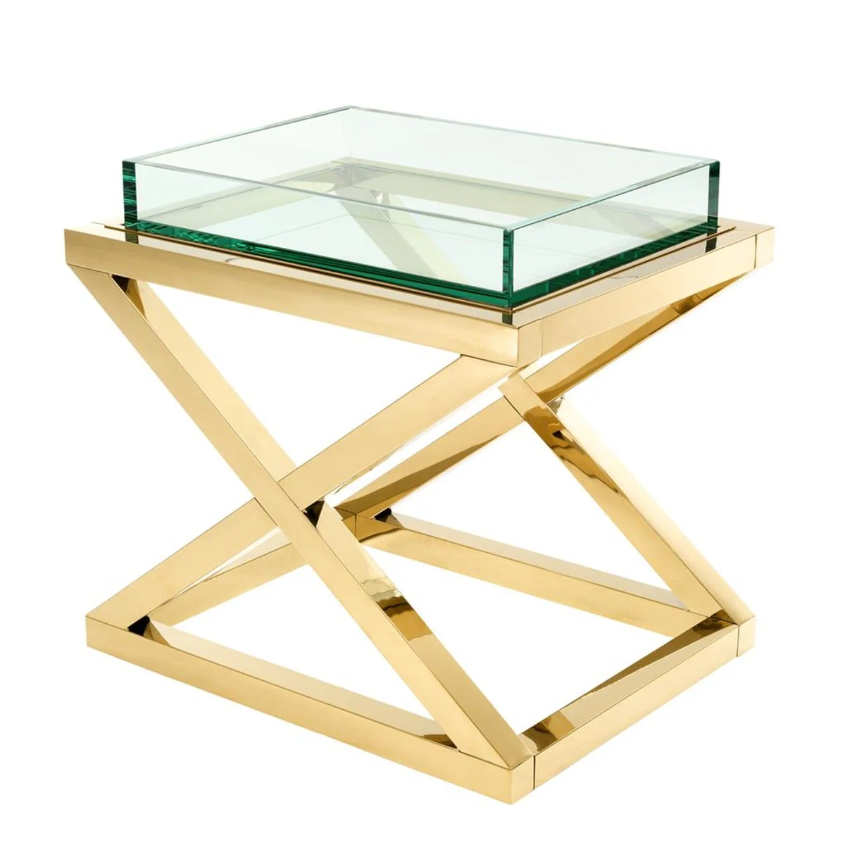 Luxury side table / living room table gold 61 x 48 x H. 58.5 cm - Hotel Furniture