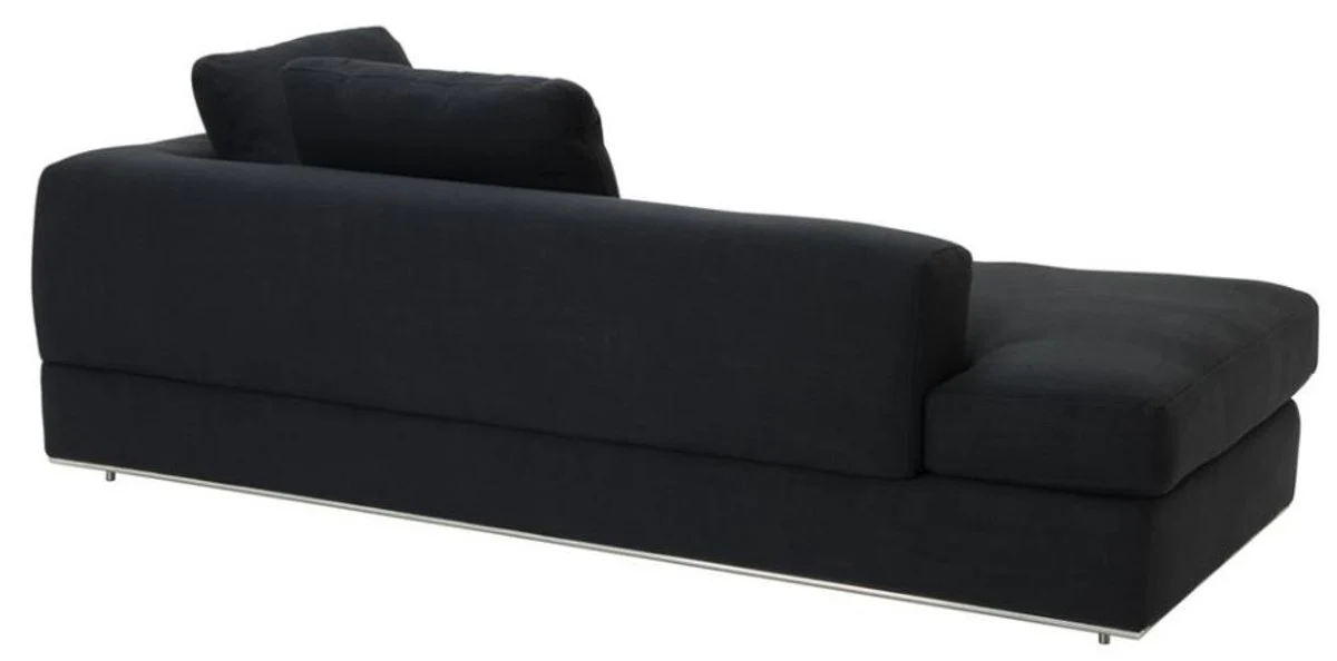 Designer sofa black right side 231 x 101 x H. 85 cm - luxury living room furniture