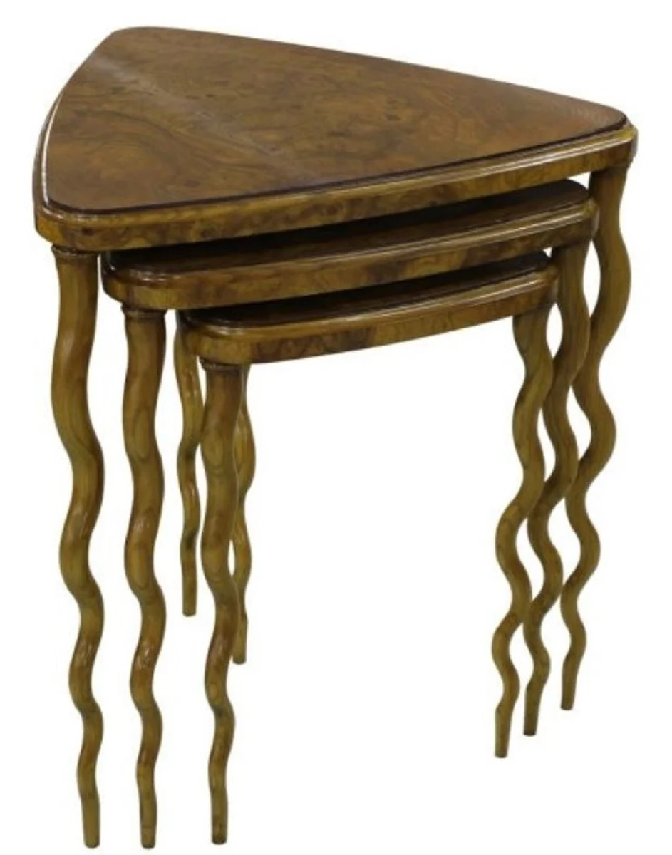 Luxury Art Nouveau side table set brown 65 x 61 x H. 70 cm - Hotel Furniture