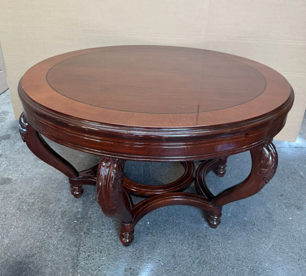 Baroque coffee table / living room table brown 100 cm - Baroque furniture