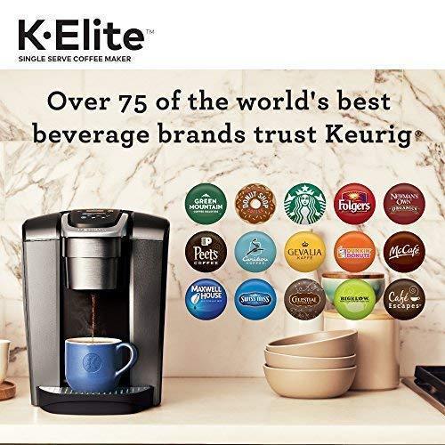 Keurig K Elite Coffee Maker, Single Serve K Cup Pod Coffee Brewer, With Iced Coffee Capability, Brushed Slate