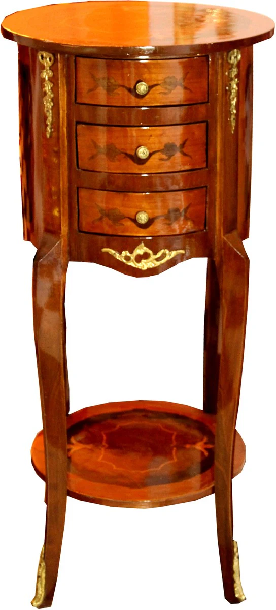 Baroque chest of drawers with drawers brown 80 x 40 cm - antique style side table - telephone table - furniture