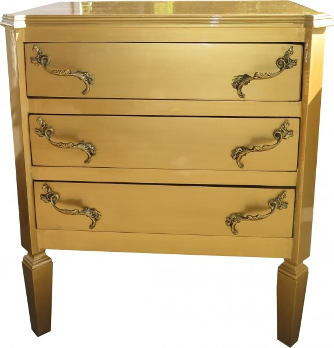 Baroque chest of drawers gold W60 H69 cm - Handcrafted Art Deco furniture