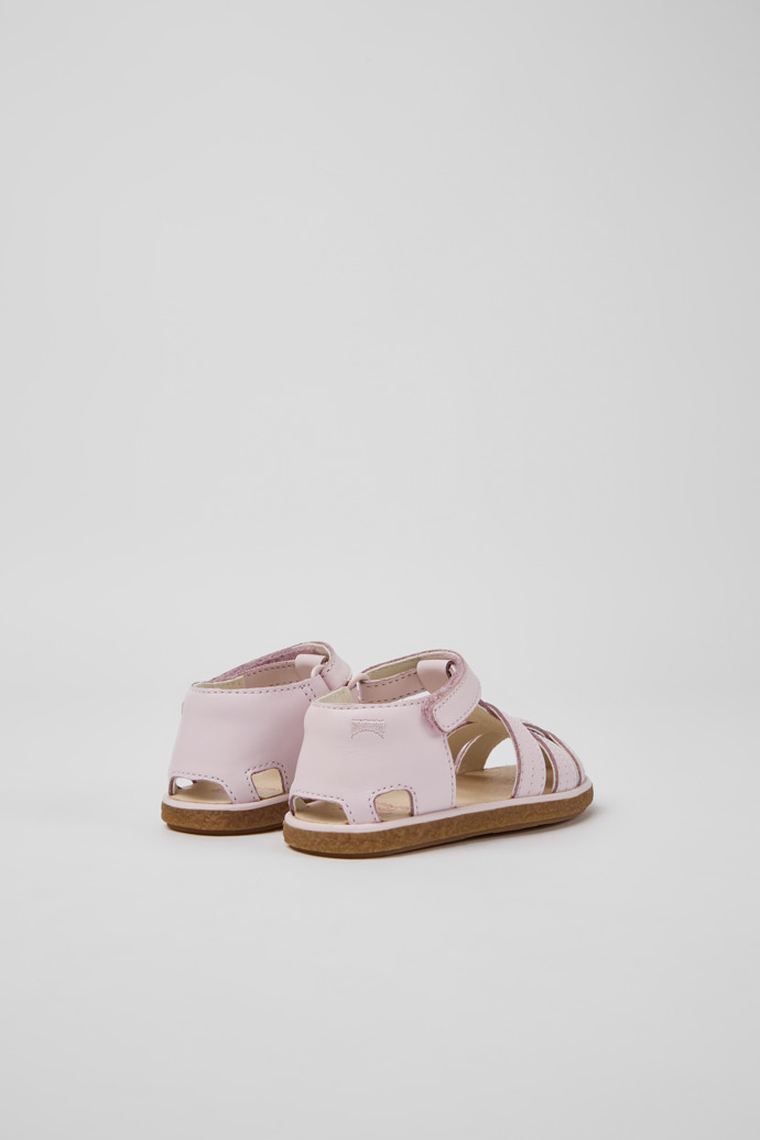 Miko Pink Leather Sandals for Girls