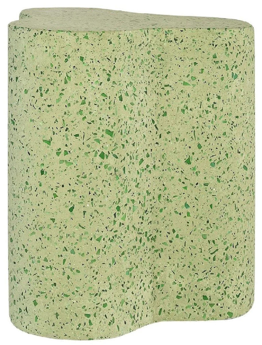 Luxury terrazzo natural stone side table / stool green 41.5 x 41.5 x H. 45 cm - living room furniture - hotel furniture - natural stone furniture - luxury furniture - luxury furnishings