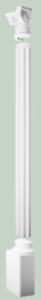 Baroque decorative element column headboard white 36 x 18 x H. 30 cm - magnificent wall decoration - baroque decoration