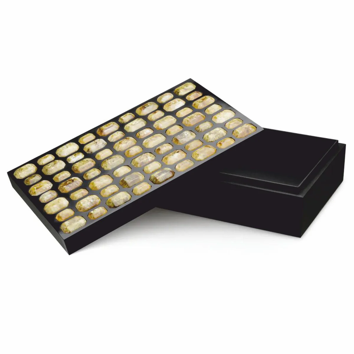 Luxury jewelry box black / yellow 37.5 cm - storage box