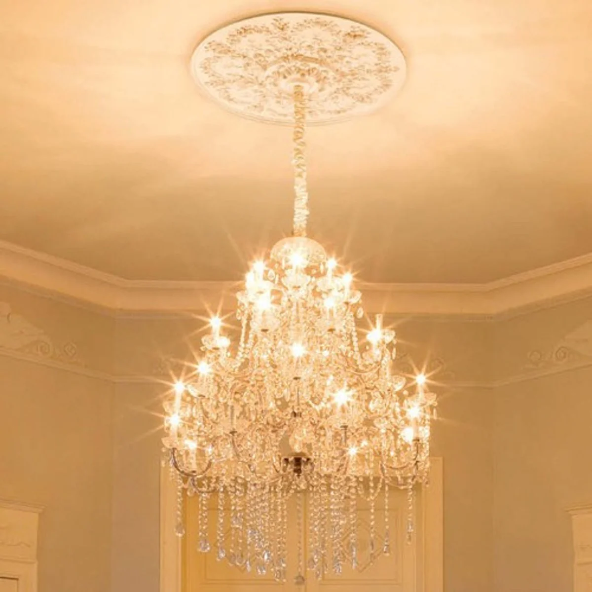 Stucco rosette 95.2 x 95.2 cm Ceiling stucco Ceiling rosette Stucco rosette Wall rosette Baroque Jugendstil