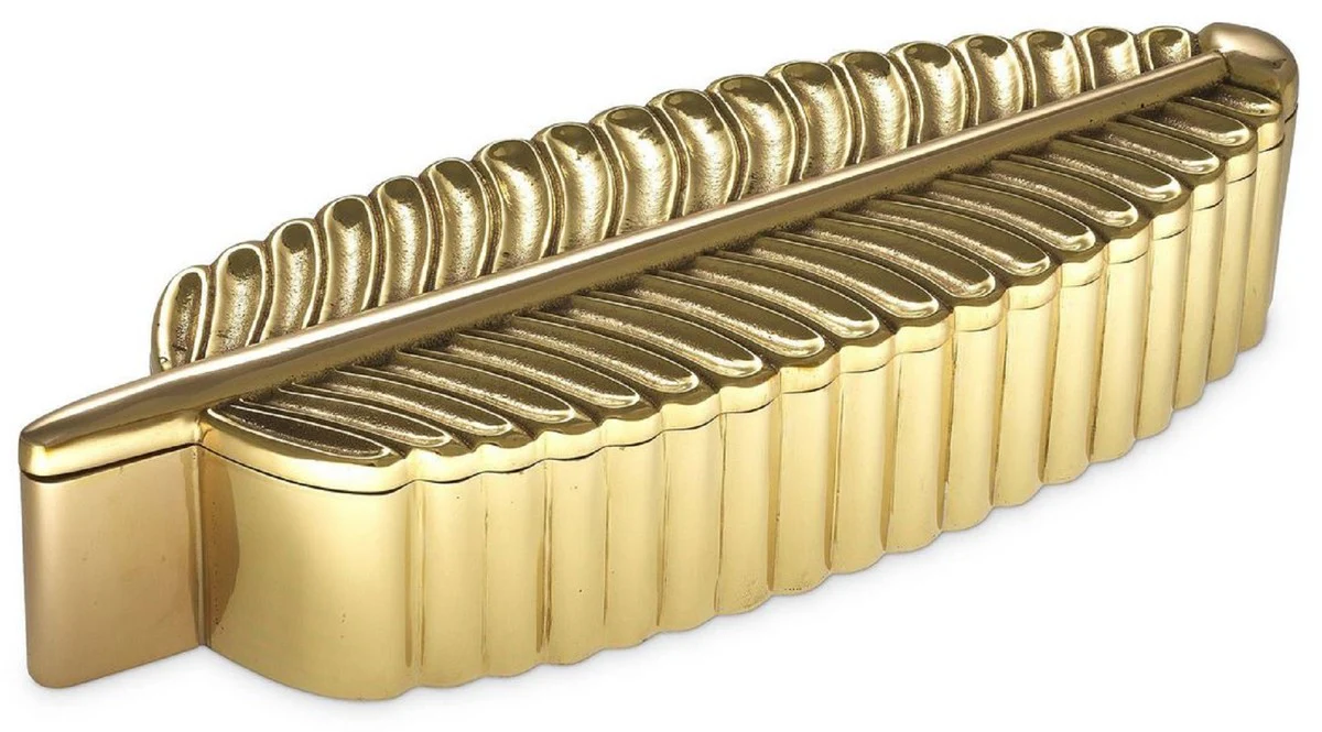 Designer storage box brass colored 27 x 9 x H. 5 cm - jewelry box - luxury decorative accessories