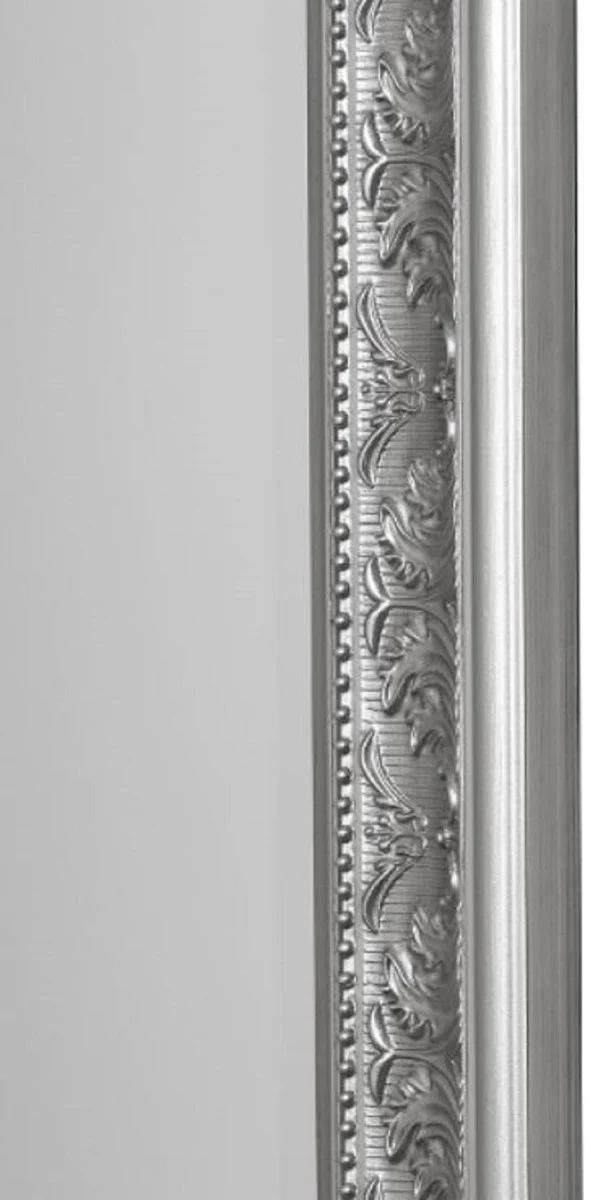 Baroque wall mirror silver 62 x H. 187 cm - handmade mirror in the baroque style