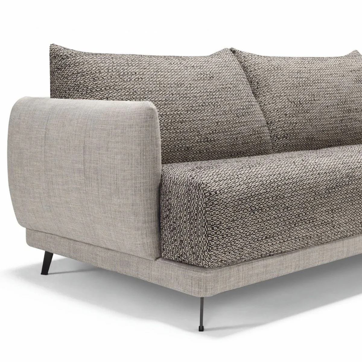 Luxury sofa bed gray / black 215 cm - fold-out living room sofa