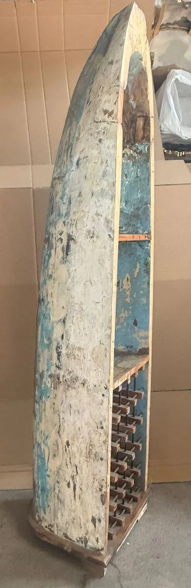 Vintage style wine cabinet in canoe shape H. 220 cm - Bar furniture