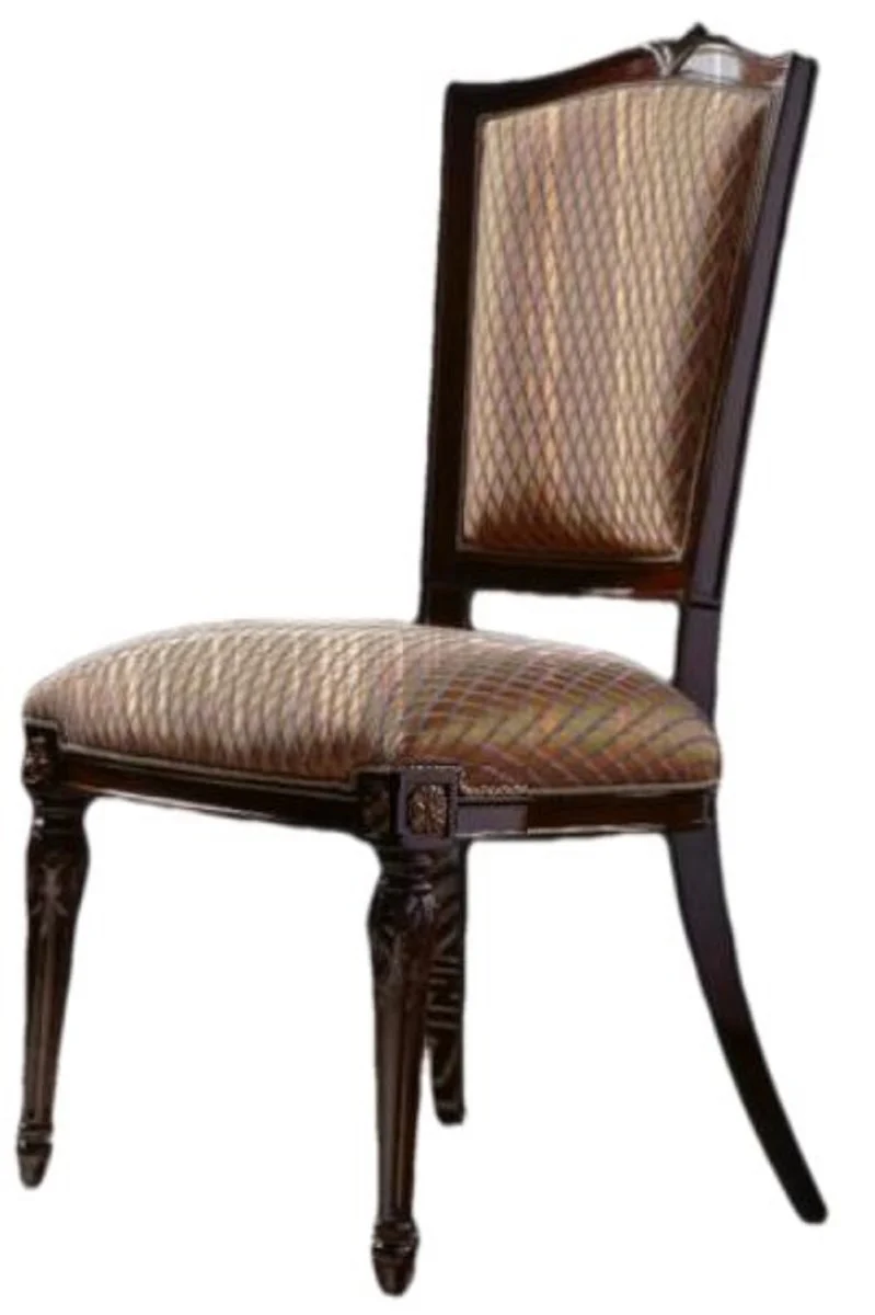 Luxury Baroque Dining Room Chair Set of 6 Orange / Dark Brown - Magnificent Dining Room Chairs in Baroque Style - Baroque Dining Room Furniture - Luxury Dining Room Furniture in Baroque Style