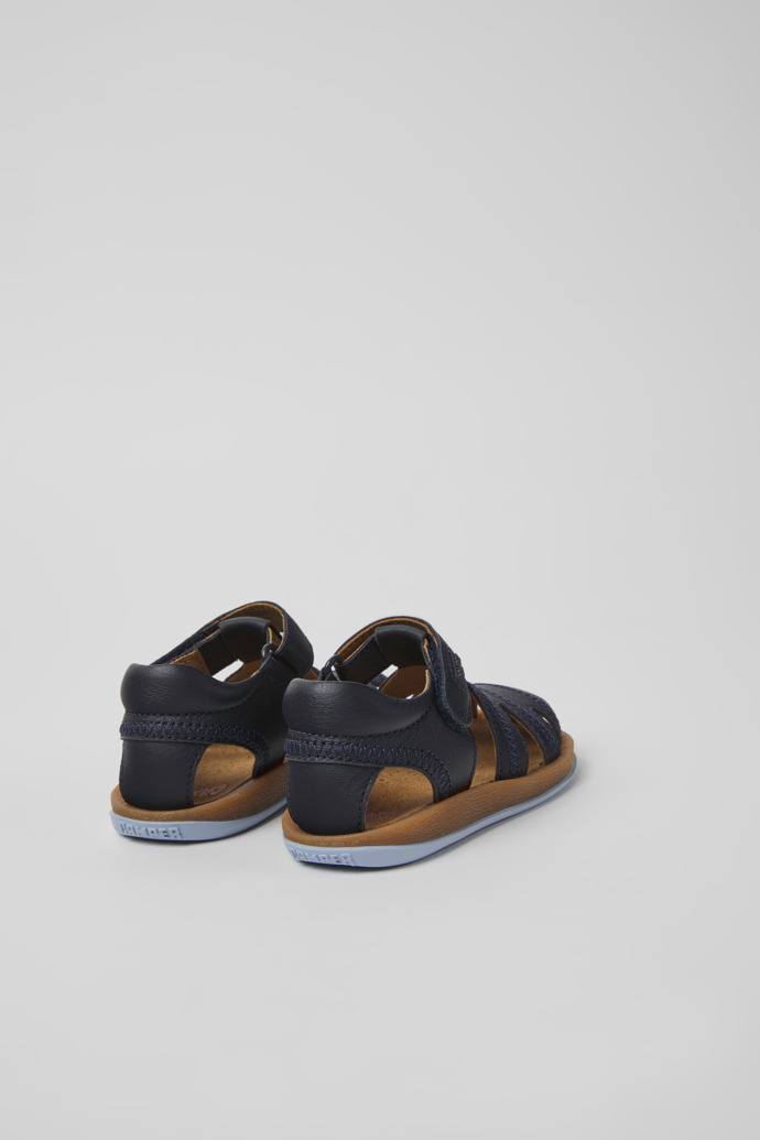 Bicho navy blue leather sandals for boys