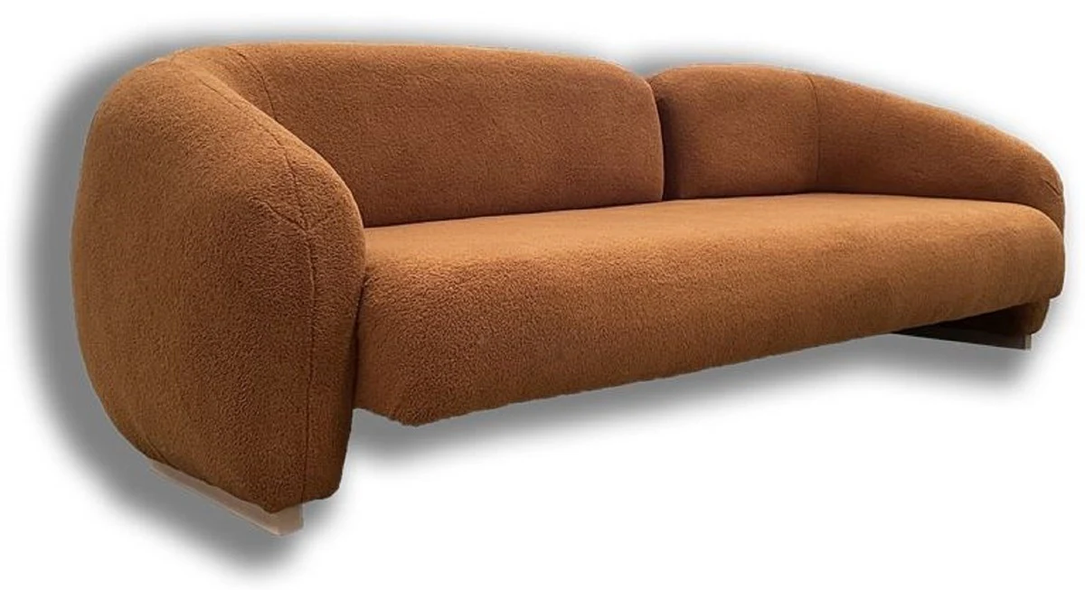 Luxury sofa brown / natural colors 260 x 100 x H. 100 cm - living room sofa - hotel sofa - living room furniture - hotel furniture - luxury furniture - luxury furnishings