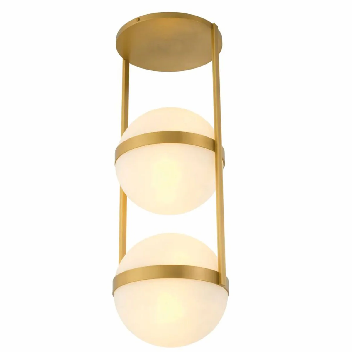 Luxury ceiling light antique brass / white H. 105 cm - Luxury Lights