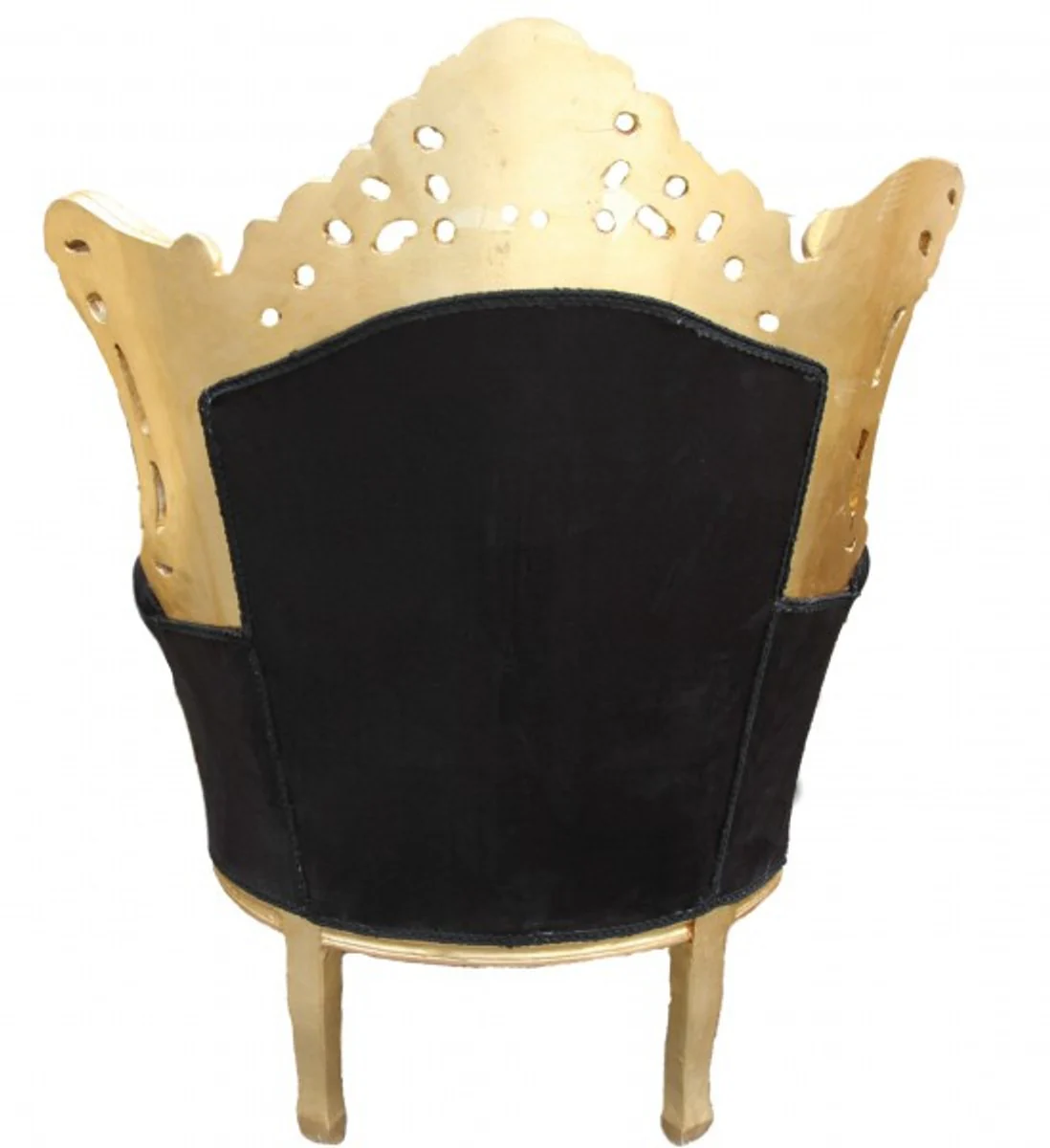 Baroque Armchair Al Capone Mod 2 Black / Gold Furniture Antique Style