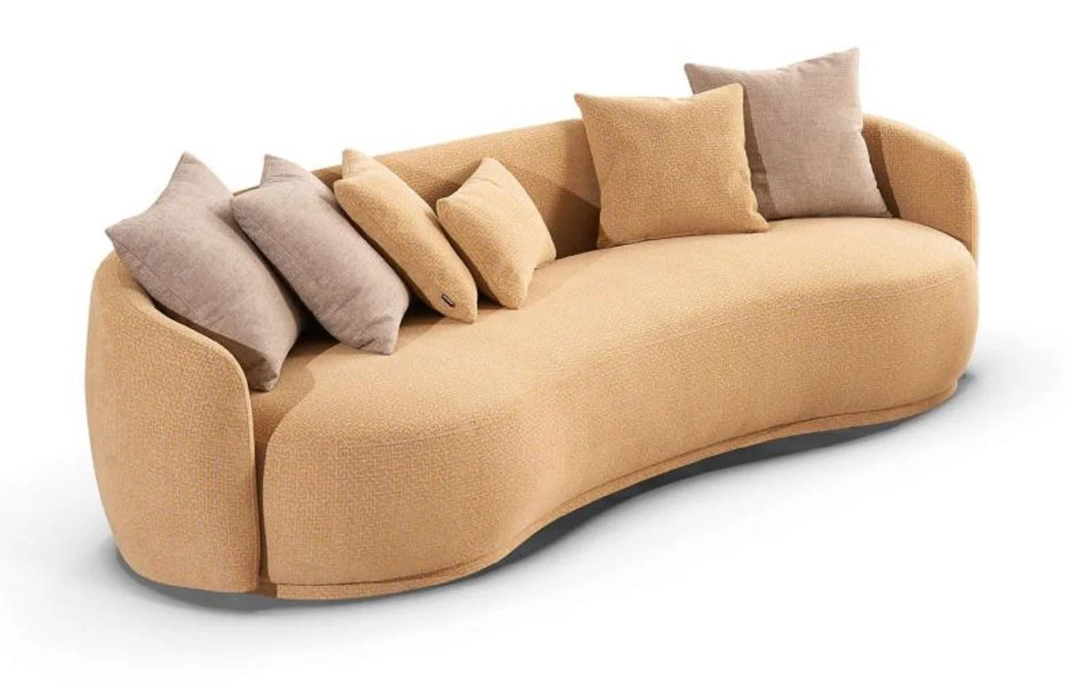 Luxury 4 seater sofa orange 270 x 97 x H. 76 cm - living room sofa - hotel sofa - living room furniture - hotel furniture - luxury furniture - luxury furnishings - living room furnishings