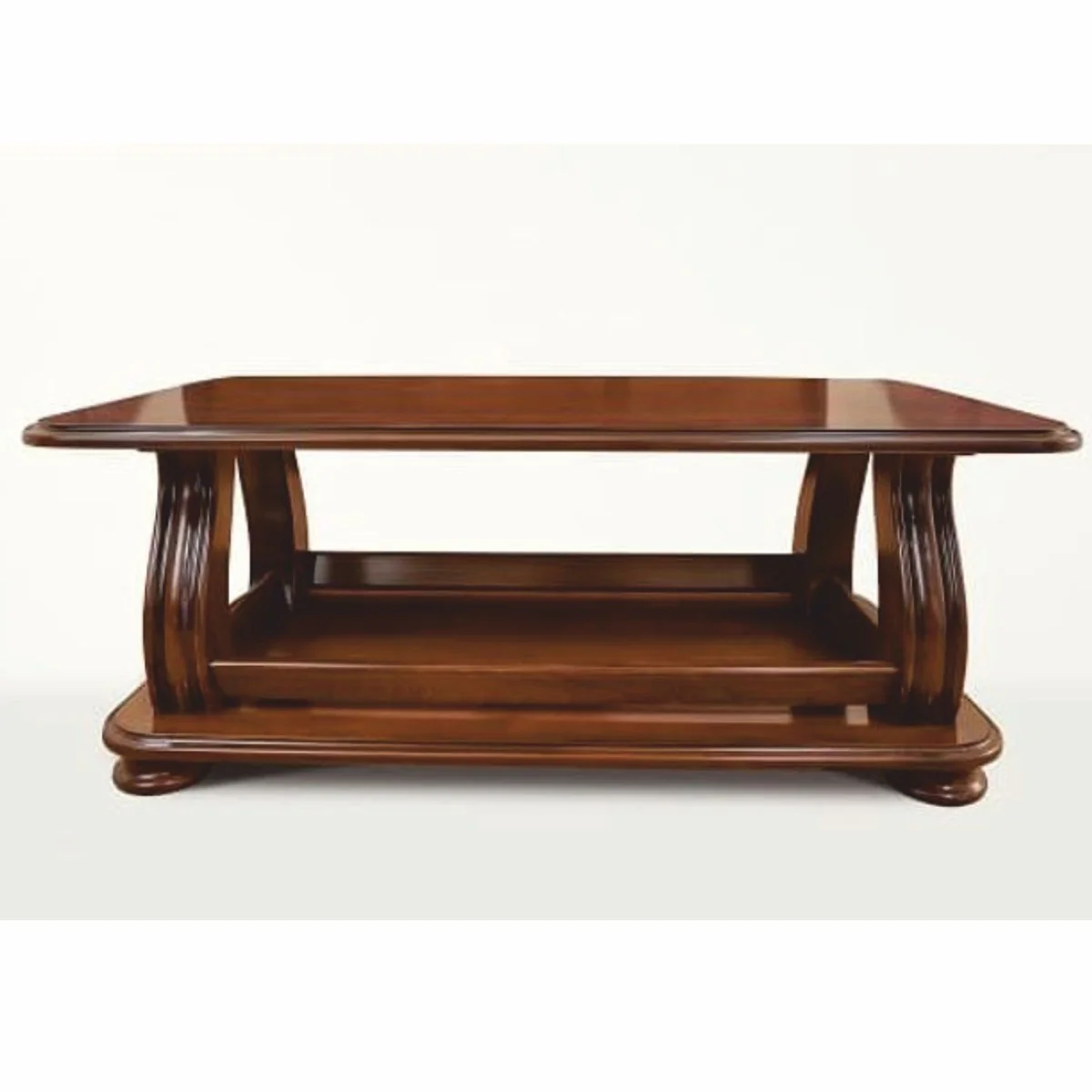 Luxury Baroque Solid Wood Coffee Table Brown 120 cm - Baroque Furniture