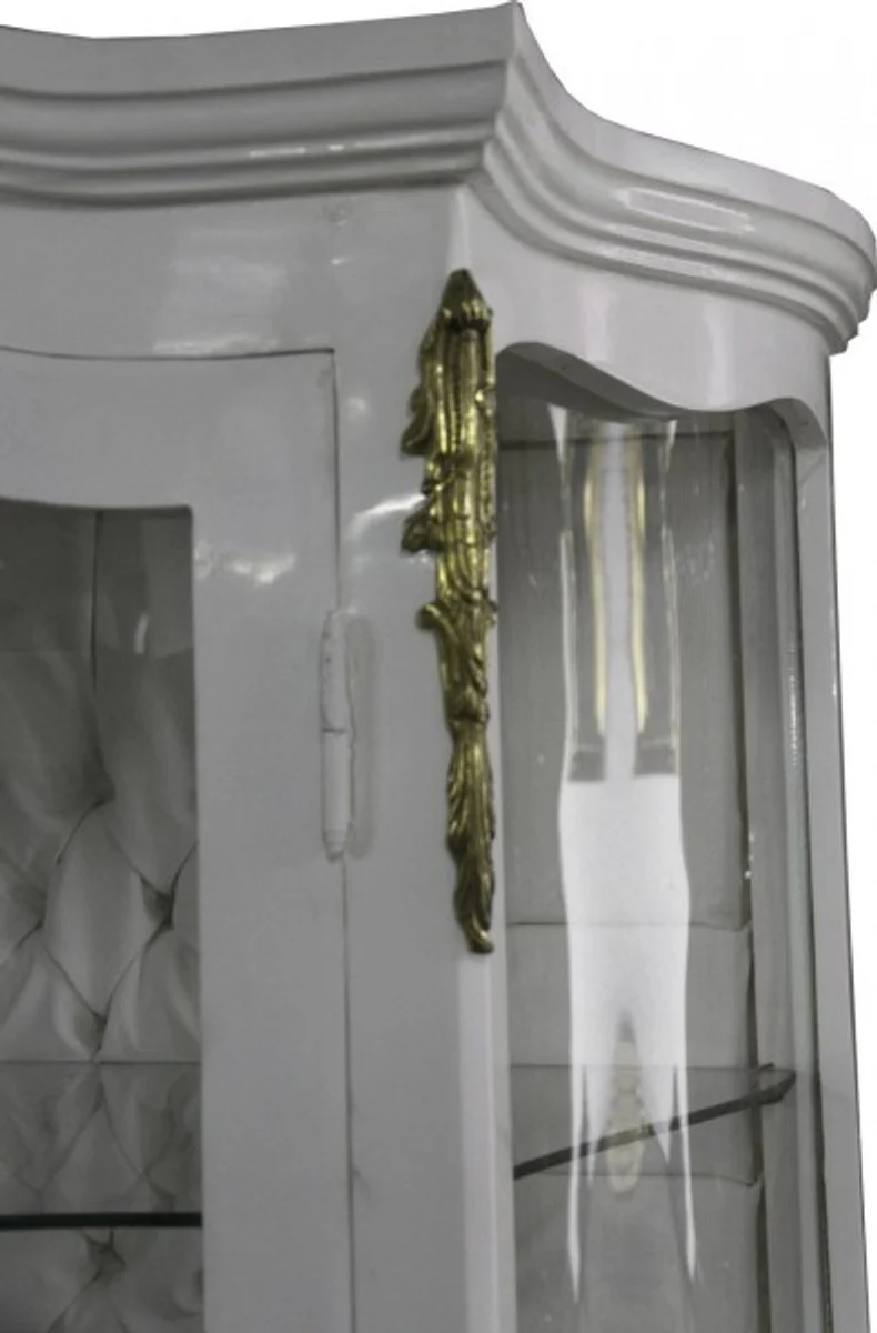 Baroque glass showcase white / gold - showcase cabinet