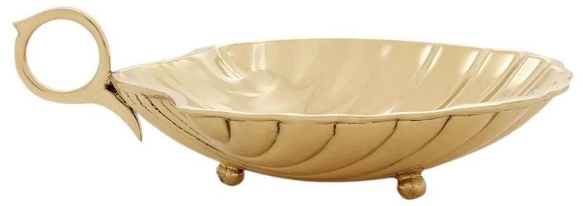 Luxury serving tray in shell shape brass 15.5 x 12.5 x H. 3 cm - Gastronomy tray - Gastronomy accessories - Restaurant accessories - Hotel accessories - Luxury quality