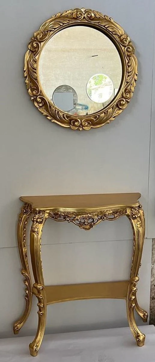 Luxury Baroque Wall Mirror Gold - Magnificent Mirror in Baroque Style - Round Baroque Wardrobe Mirror - Luxury Quality - Made in Italy