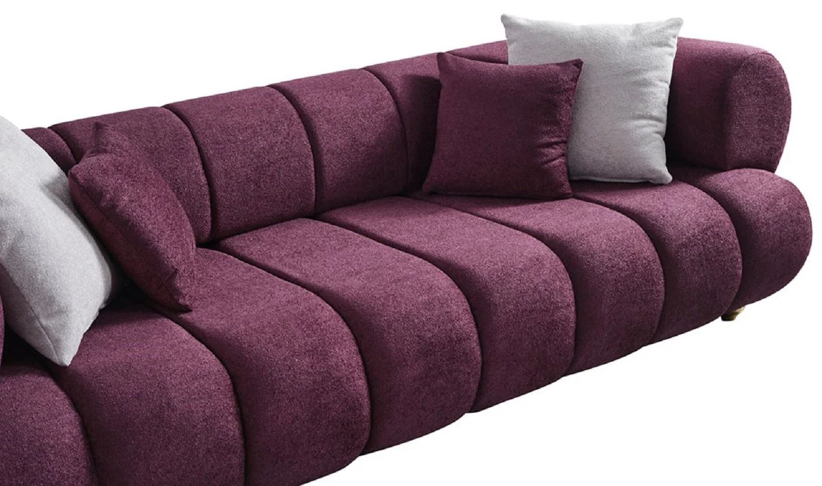 Luxury 4 Seater Sofa Purple / Gold - Modern Living Room Sofa - Modern Living Room Furniture - Luxury Collection