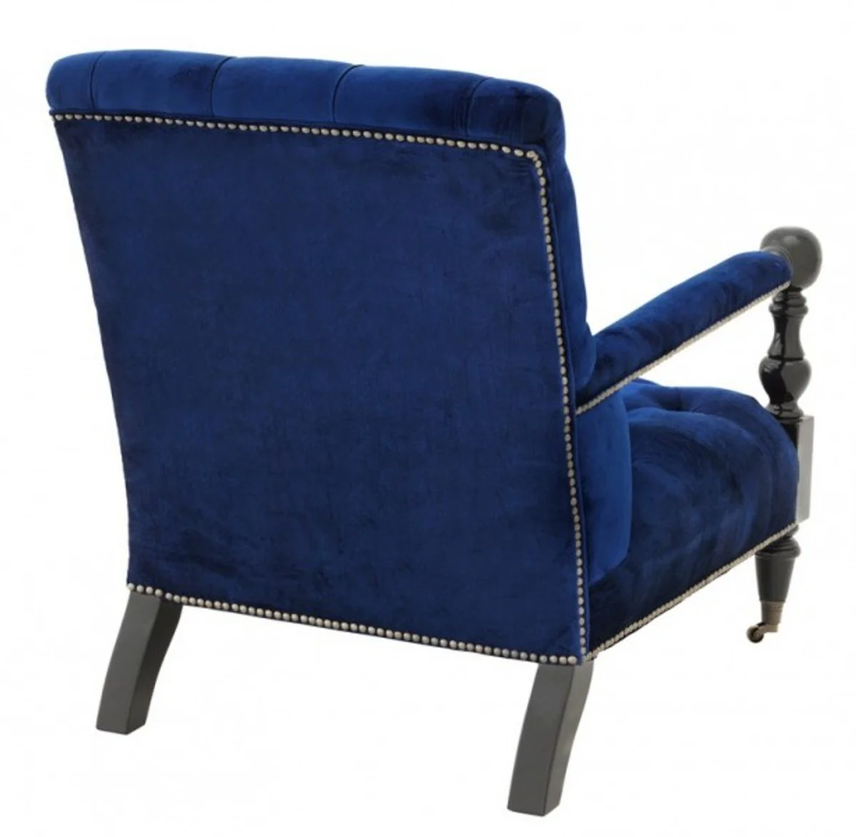 Luxury Baroque Armchair Royal Blue / Black Piano Lacquer - Lounge Armchair - Luxury Collection - Art Deco - Belle Epoch