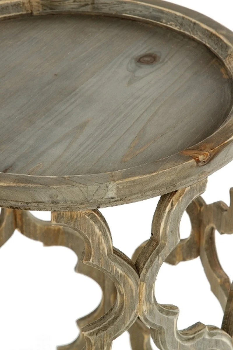 Designer side table brown Ø 40 x H. 54 cm - Modern round wooden table