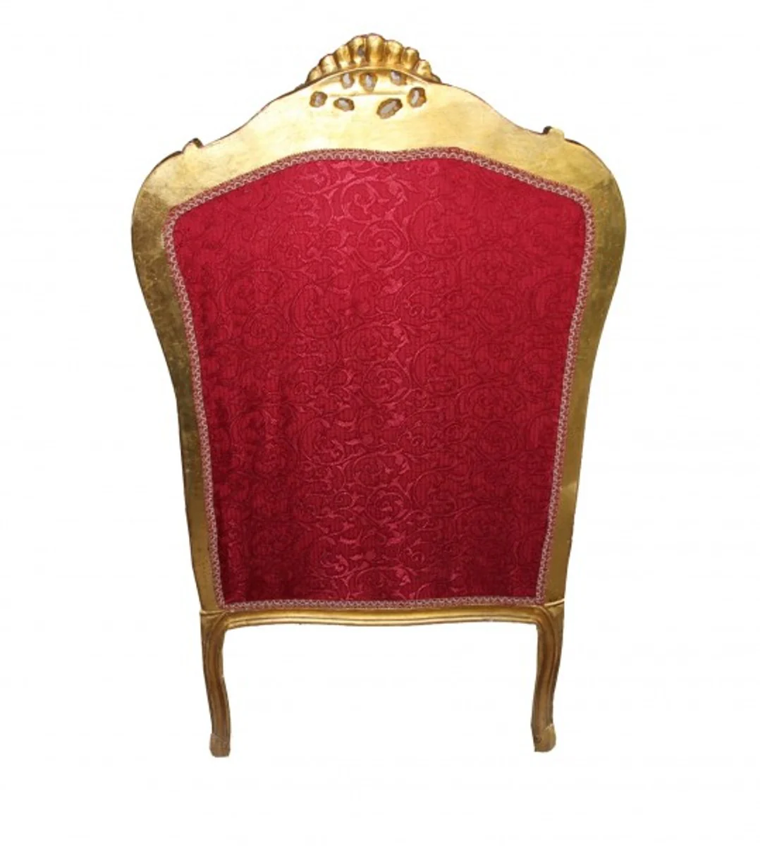 Baroque armchair red pattern / gold - antique style furniture