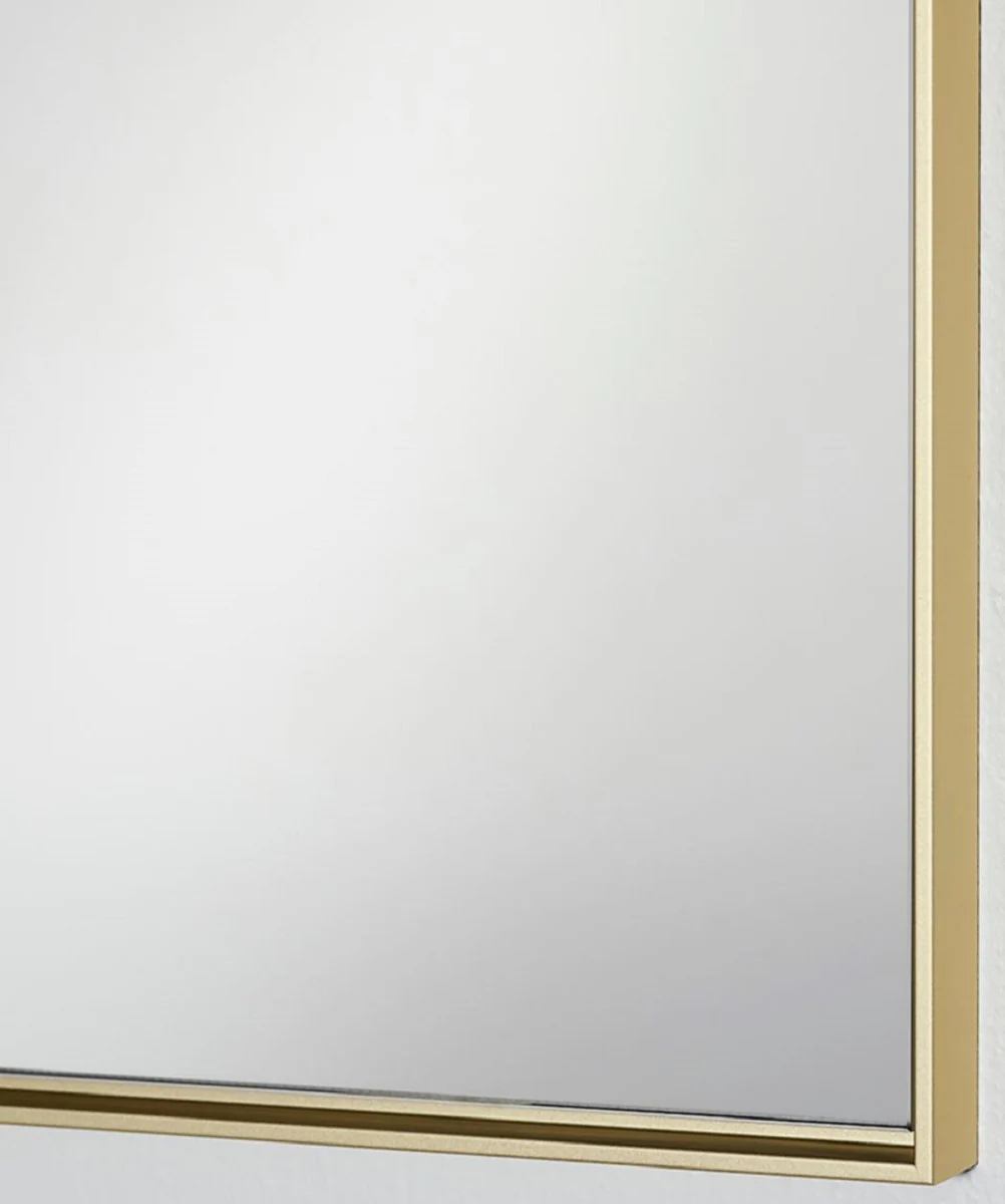 Wall mirror with matt gold aluminum frame 80 x H. 120 cm - luxury mirror