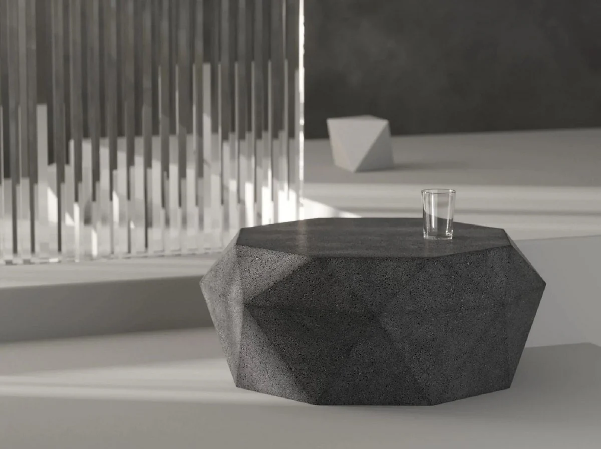 Luxury concrete coffee table anthracite 86 cm - living room & garden furniture