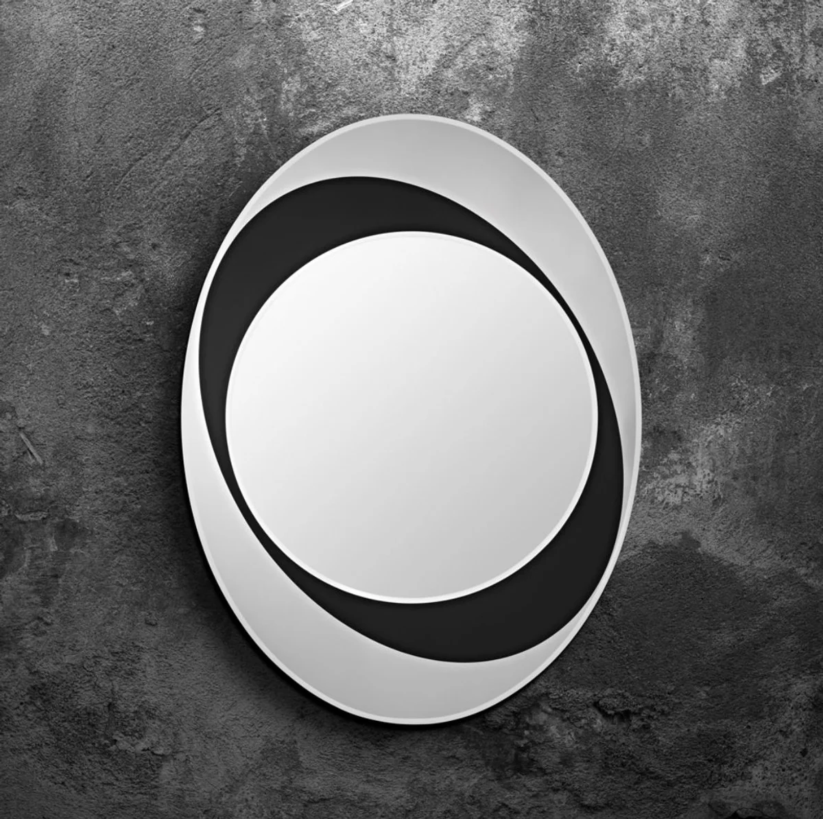 Designer mirror black / white 83 x H. 110 cm - luxury collection