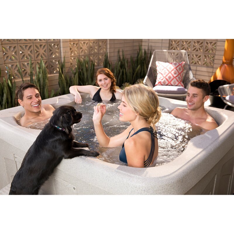 Lifesmart Spas LS100 4 - Person 13 - Jet Rectangular Plug and Hot Tub Play