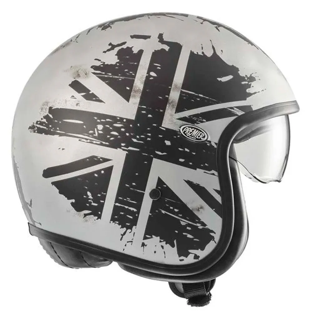 CASCO JET PREMIER VINTAGE NT OLD STYLE - GRIS / NEGRO