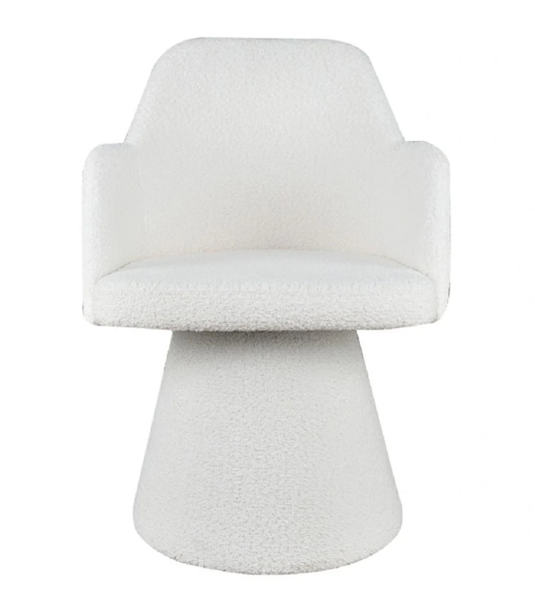 Luxury dining room chair with armrests white H. 85 cm - Dining room furniture