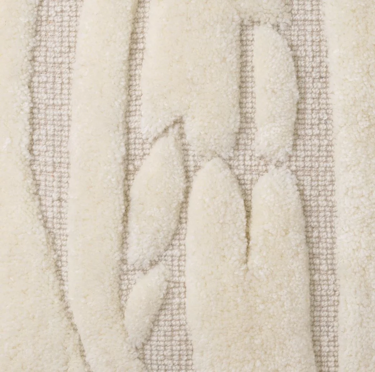 Luxury cushion ivory 50 x 50 cm - Handwoven decorative wool cushion - Square decorative cushion - Living room decoration - Luxury decorative accessories