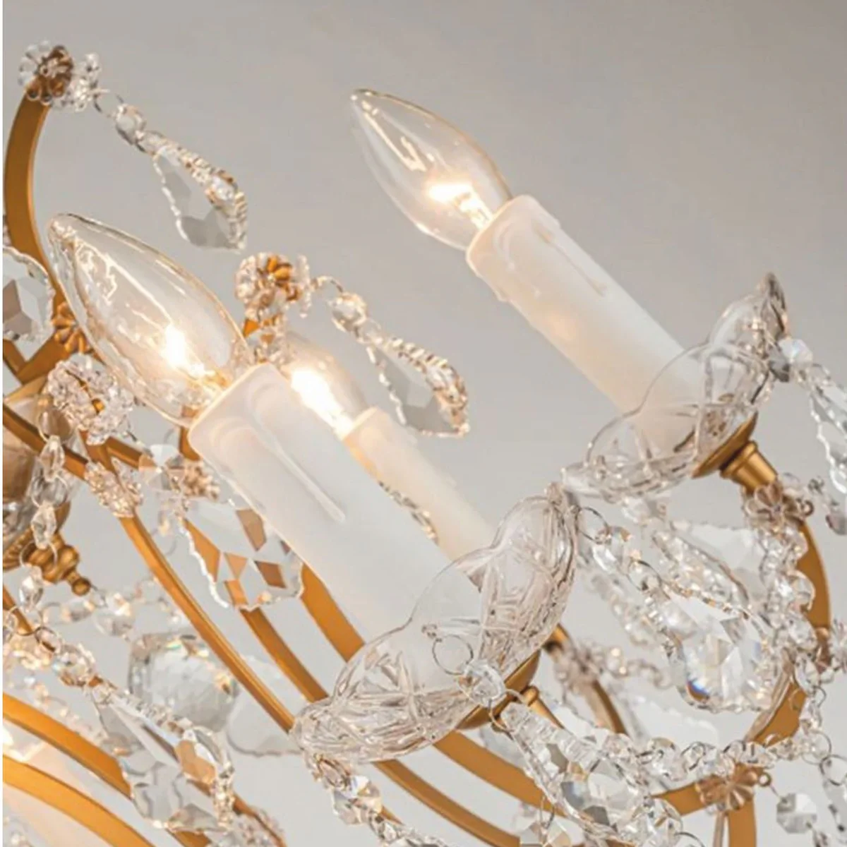 Baroque crystal floor lamp gold H. 175 cm - Baroque crystal lights