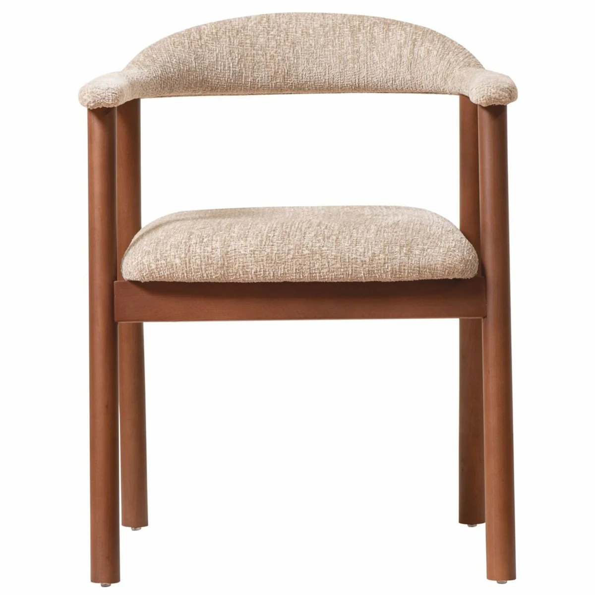 Luxury dining room chair with armrests beige / brown H. 75 cm - Dining room furniture