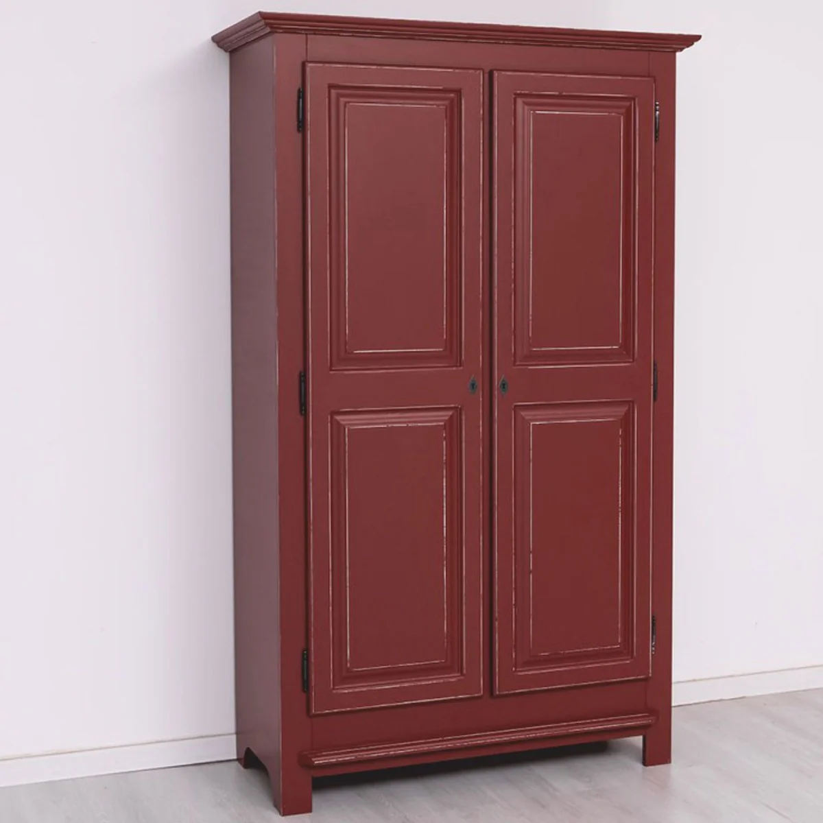Country house style bedroom cupboard antique burgundy red 121 cm - bedroom furniture