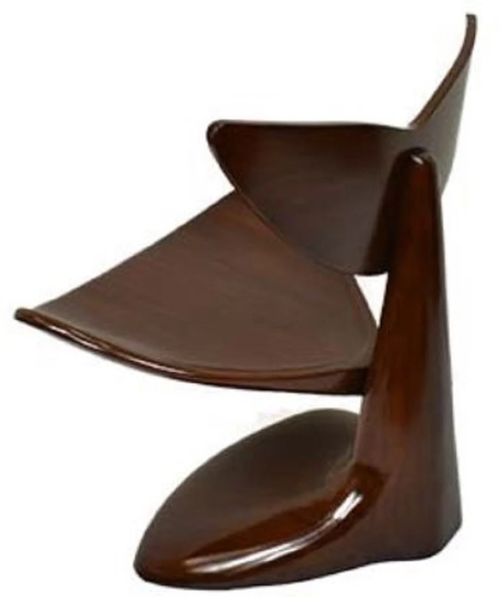 Designer mahogany chair dark brown 83 x 68 x H. 87 cm - designer furniture - luxury quality