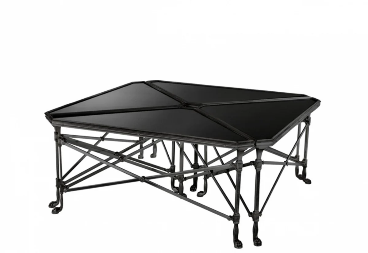 Luxury Art Deco Designer Coffee Table Gunmetal - Living Room Salon Table - Luxury Collection