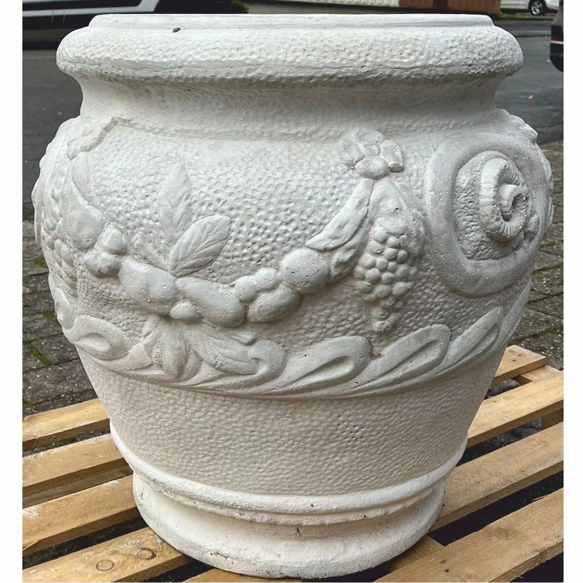 Baroque garden decorative flower pot gray H. 66 cm